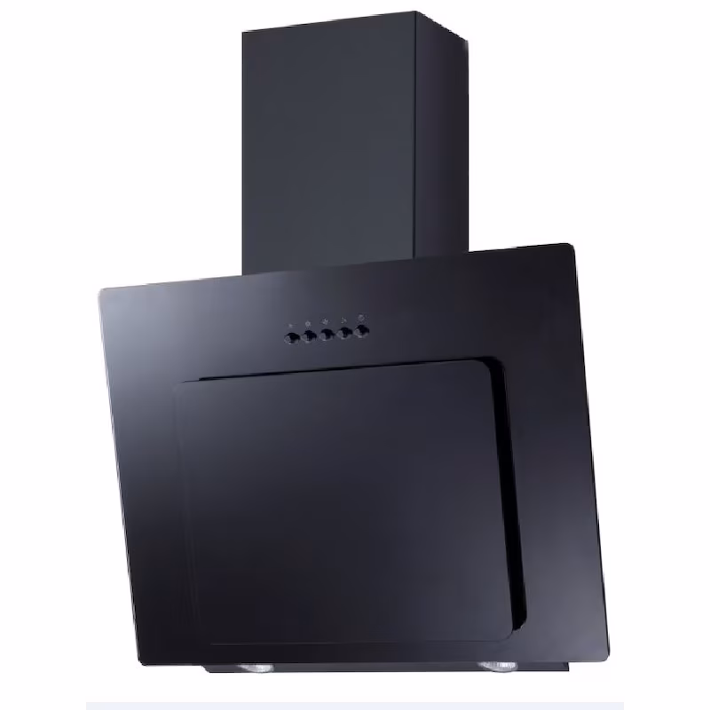 PKM 9039X head-free extractor hood - 60cm, black, glass, angled hood with perimeter extraction
