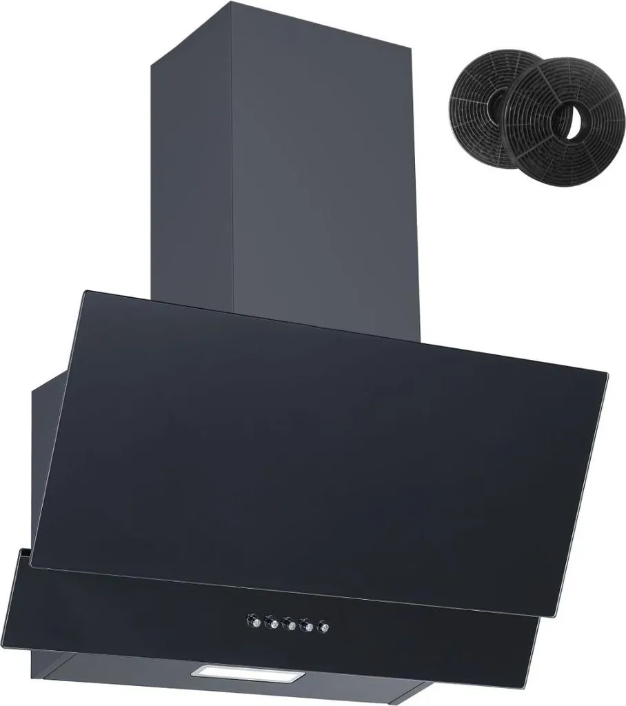 PKM KH9039H glass cooker hood, modern design, black, 60cm