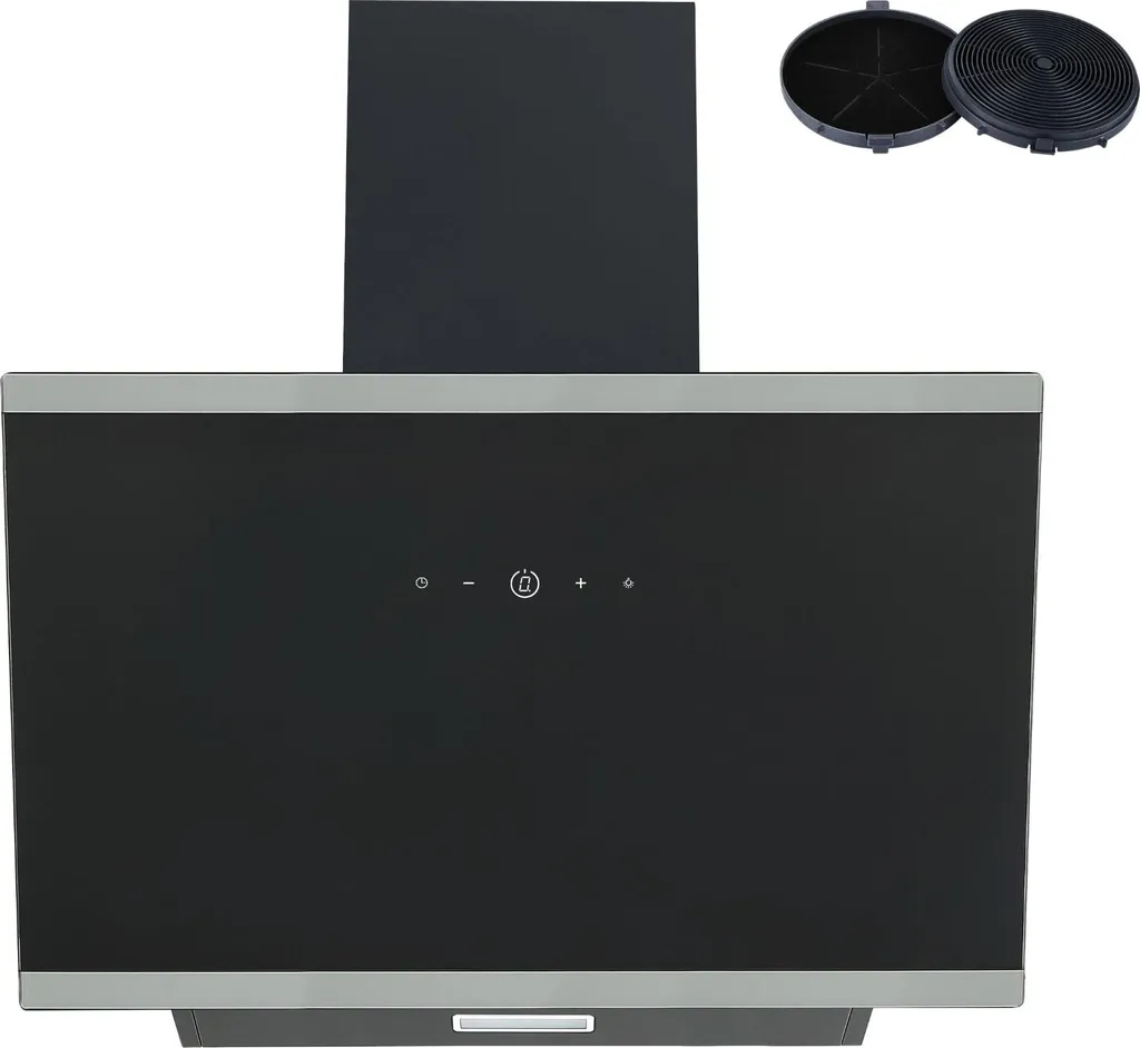 PKM KHS20-60H 60cm Glass Black A+ Cooker Hood with Touch Control