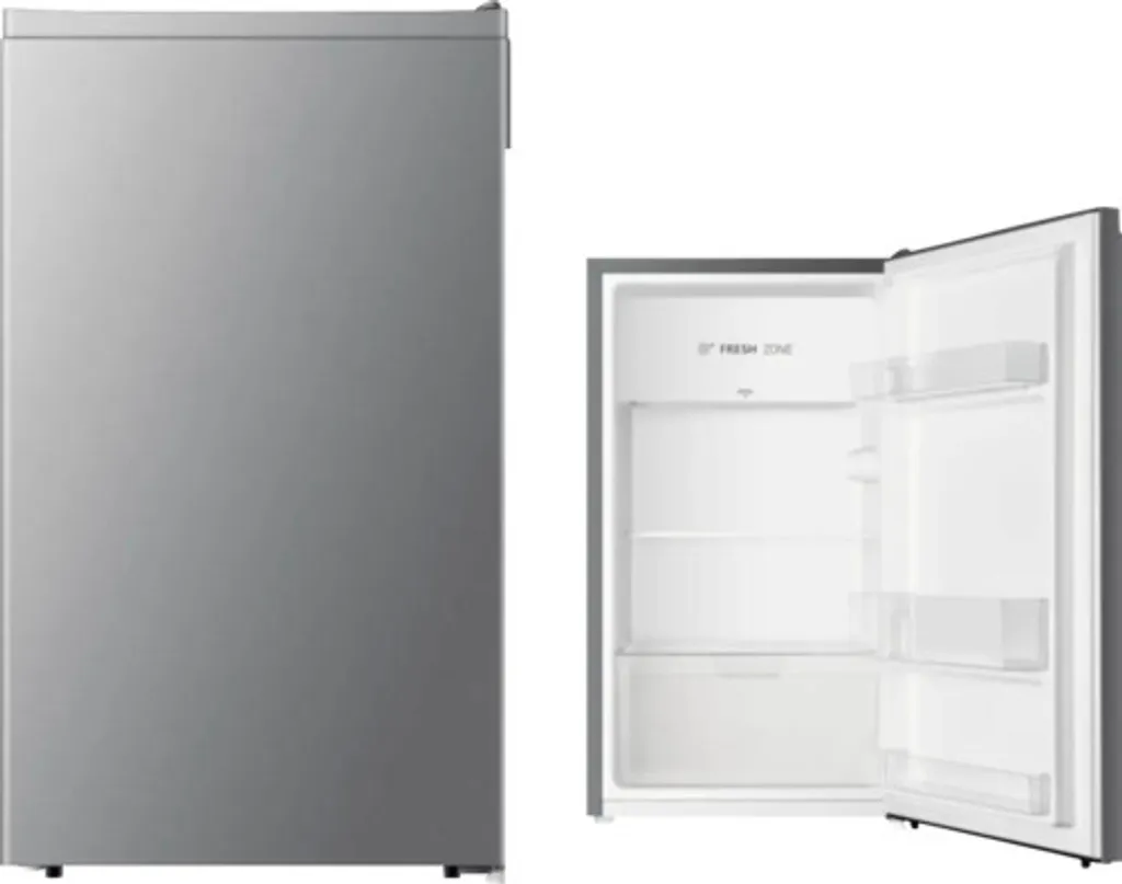 PKM KS93ESI refrigerator with cold storage zone, 94 liters, silver, very quiet at 36 dB