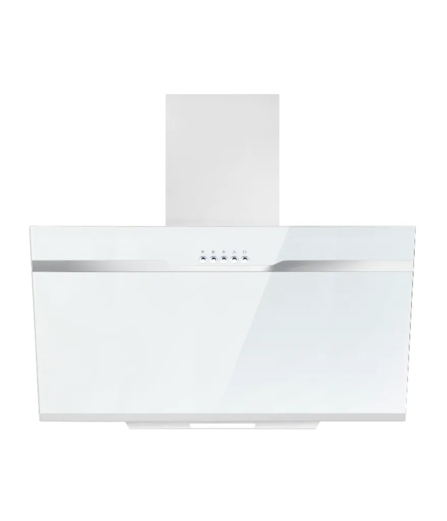 PKM S23-60 AWPX head-free extractor hood, 60 cm wide, 258 m³/h, ducted and recirculating, 3 power levels, perimeter extraction technology, LED lighting, white with stainless steel application 7.5 kg