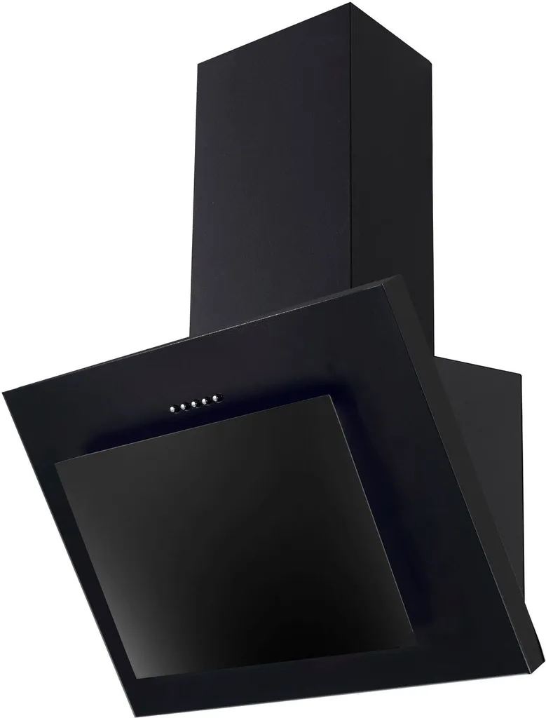 PKM S28-60 BBPY 60 cm Glass Black Cooker Hood with LED Lighting