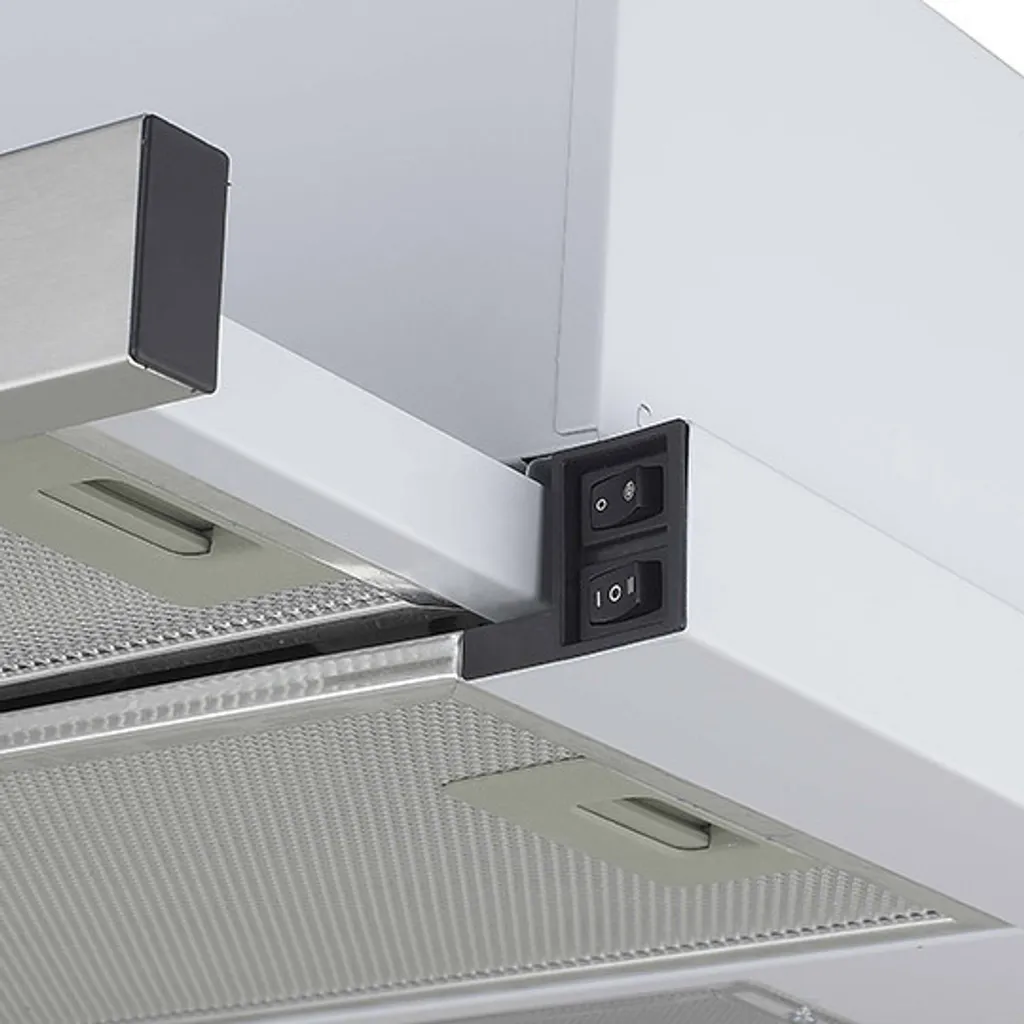 PKM UBH6002 2H Under-Cabinet Cooker Hood Silver Design 60cm Width Exhaust Air Quiet