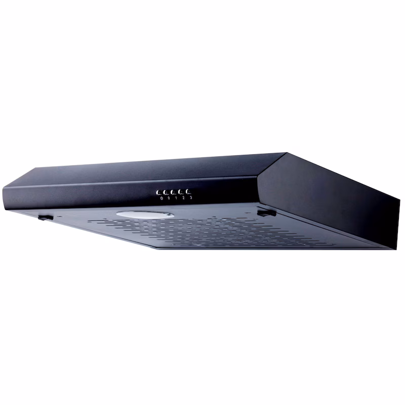 PKM Under-Cabinet Hood UBH5000SX 60cm Black Recirculating Extractor Hood with LED