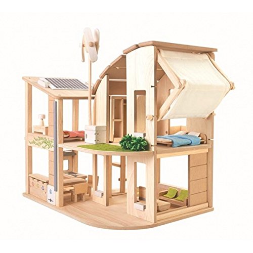 Plan Toys Green Dollhouse With Furniture