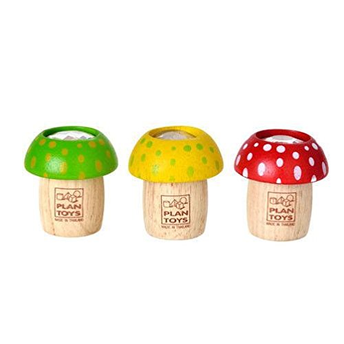 Plan Toys Plto-4317 - Wooden Toys - Mushroom Kaleidoscope, Minifigure, Asso