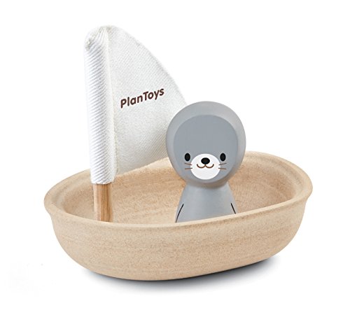 Plan Toys Plto 5710 Sailing Boat With Sea Dog, Minif Igure