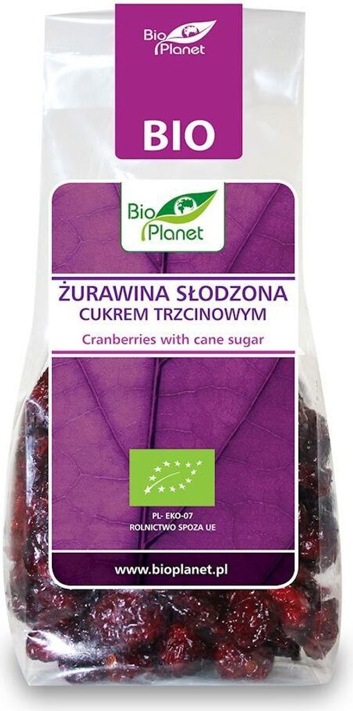 Biogo PLANET Cranberries sweetened with cane sugar 100g