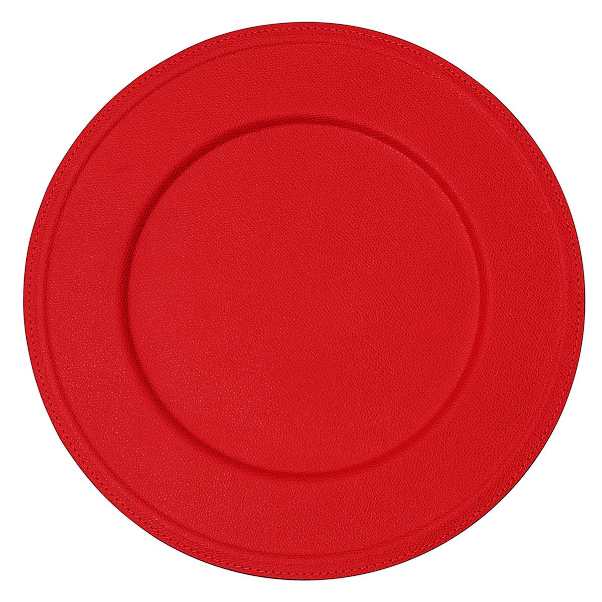 Paride red charger plate by GioBagnara