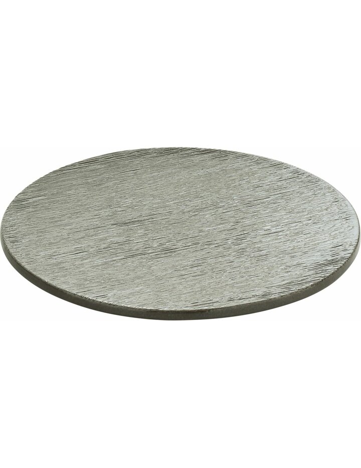 Playground Brush Platform Round Grey 25 Cm - Set Of 6