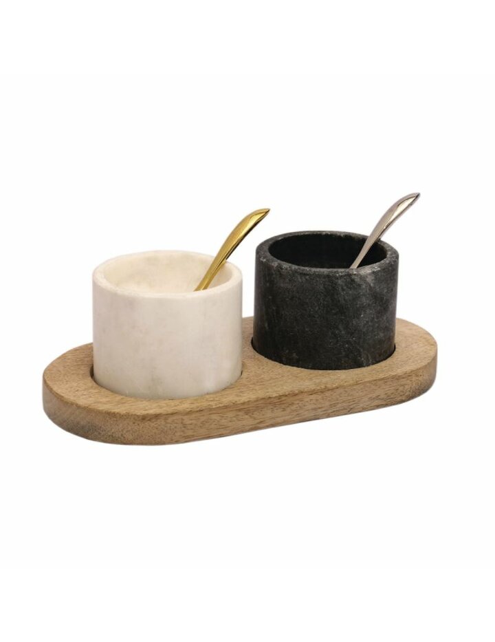 Playground Menage With 2 Marble Bowls And Spoons