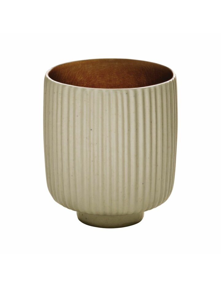Playground Nara Mug O. Henkel Relief Brown 0,3 L-Set Of 6
