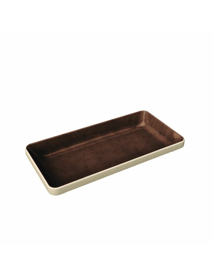 Playground Nara Bowl Flat Square Brown 18X9 Cm * - Set Of 6