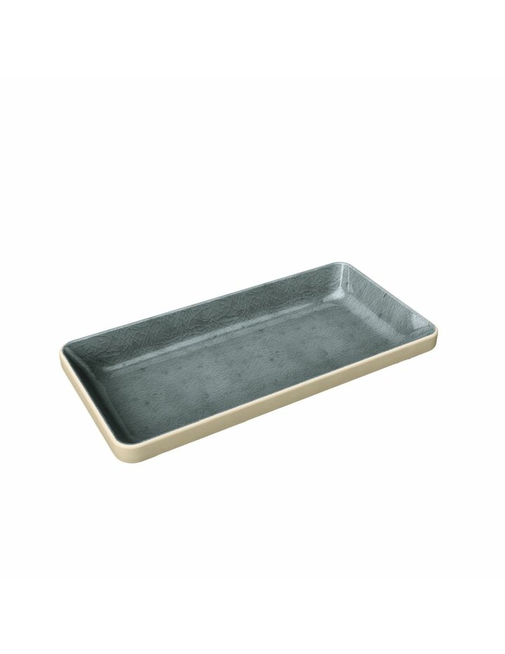 Playground Nara Bowl Flat Angular Grey 18X9 Cm * - Set Of 6