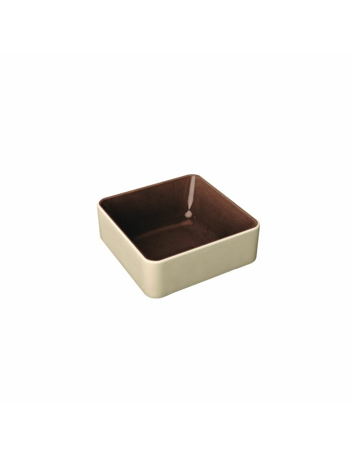 Playground Nara Bowl Deep Square Brown 9X9 Cm * - Set Of 6