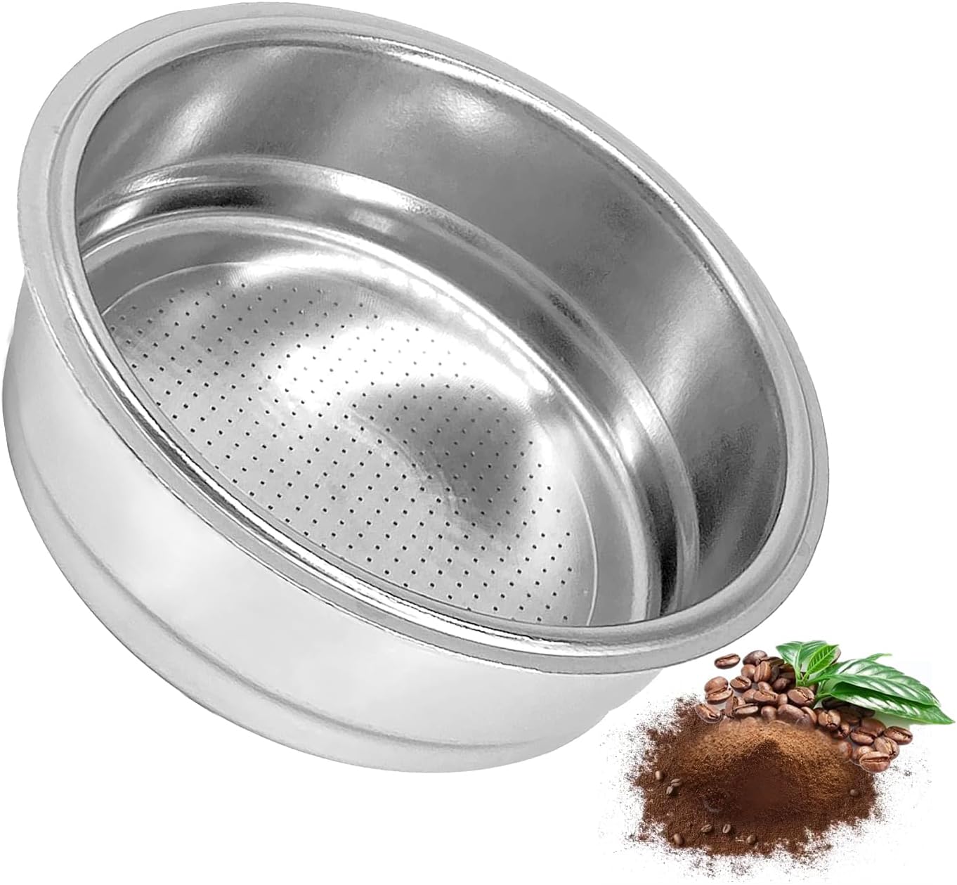 Devantia 51 mm Coffee Strainer Filter Basket Espresso Strainer - Portafilter Accessories Stainless Steel Coffee Filter Compatible with Delonghi, Breville Espresso Machine Backwash Filter Coffee Strainer Coffee
