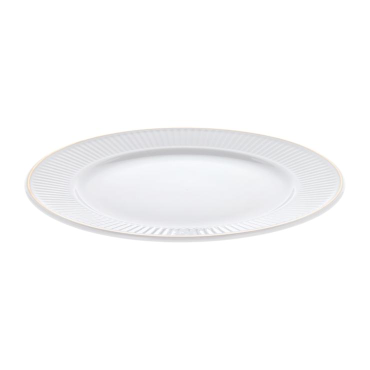 pillivuyt Plissé plate with gold rim Ø22cm