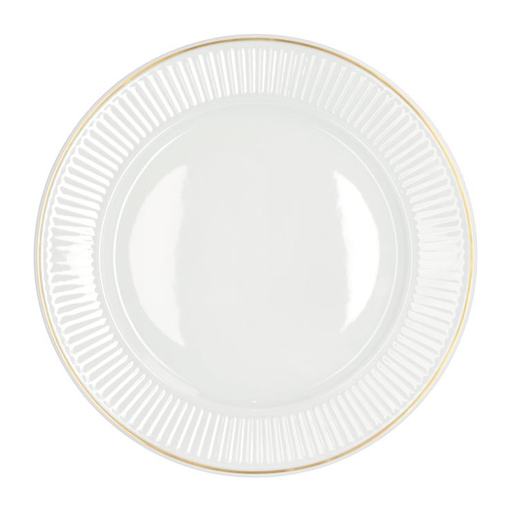 pillivuyt Plissé plate with gold rim Ø28cm