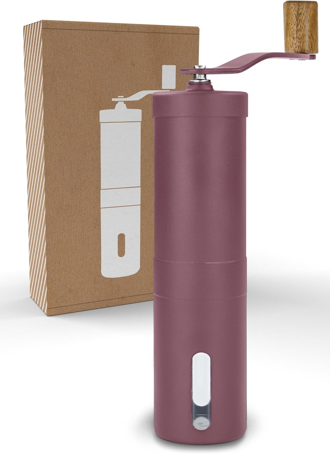 LAMBDA COFFEE TERRA Manual Coffee Grinder Made of Stainless Steel and Continuous Ceramic Grinder I Espresso Grinder Hand with Cone Grinder - Hand Coffee Grinder Red