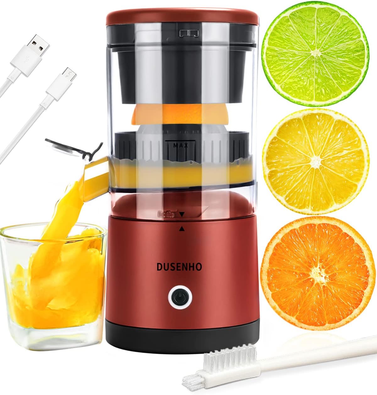 Lemon Squeezer Electric Juicer Electric Orange Juicer Citrus Juicer Portable USB Charging Juicer Juicer for Orange, Lemon, Citrus Fruits