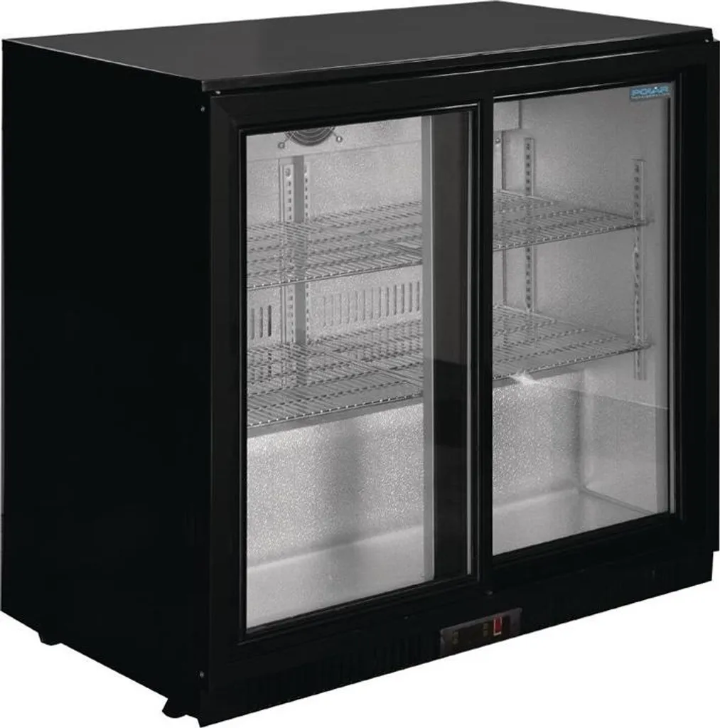 Polar Series G Bar Refrigerator with 2 Sliding Doors 198L