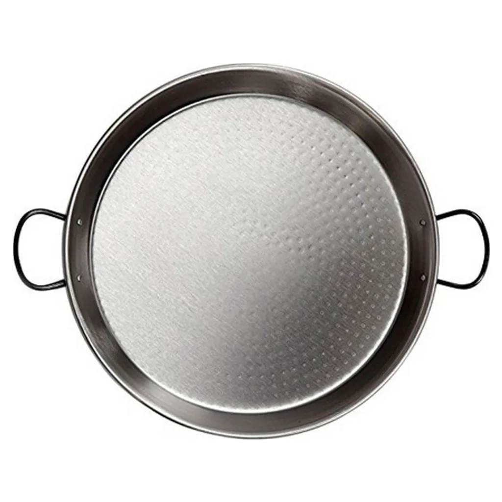 Polished steel paella pan for induction and glass-ceramic hobs, ø32cm (serves 5). Vaello