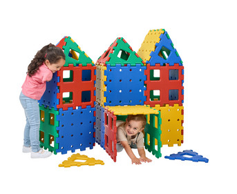 POLYDRON XL construction set, colorful, 36 pieces