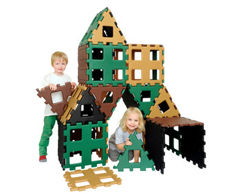 POLYDRON XL construction set, natural, 36 pieces