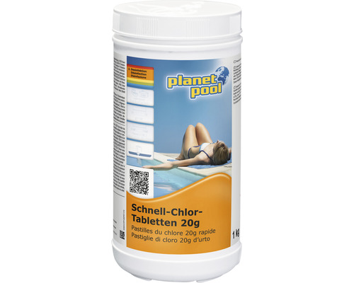 Pool quick chlorine tablets Planet Pool 1 kg