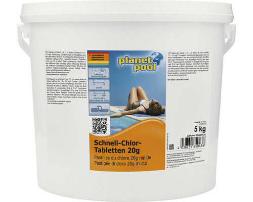 Pool quick chlorine tablets Planet Pool 5 kg