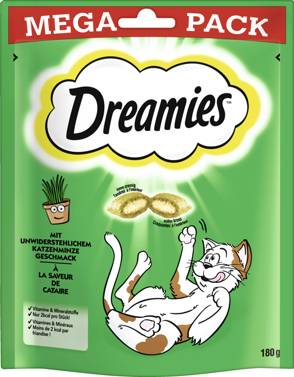 Dreamies Serving bag Megapack with catnip flavor