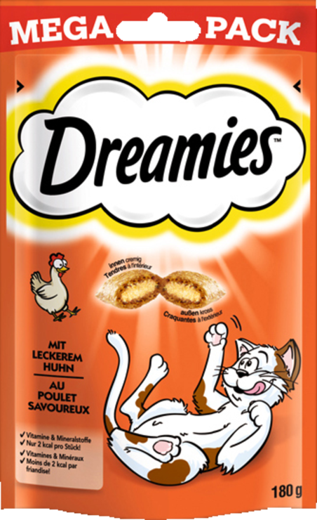 Dreamies Serving bags of megapack with delicious chicken