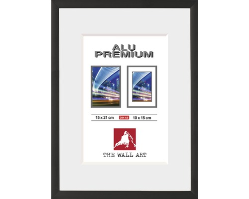 The Wall Portrait frame aluminum duo black 15x21 cm (DIN A5)