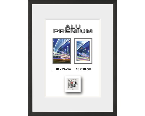 The Wall Portrait frame Alu Duo black 18x24 cm