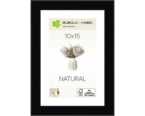 Bubola&Naibo Portrait frame wood black 10x15 cm