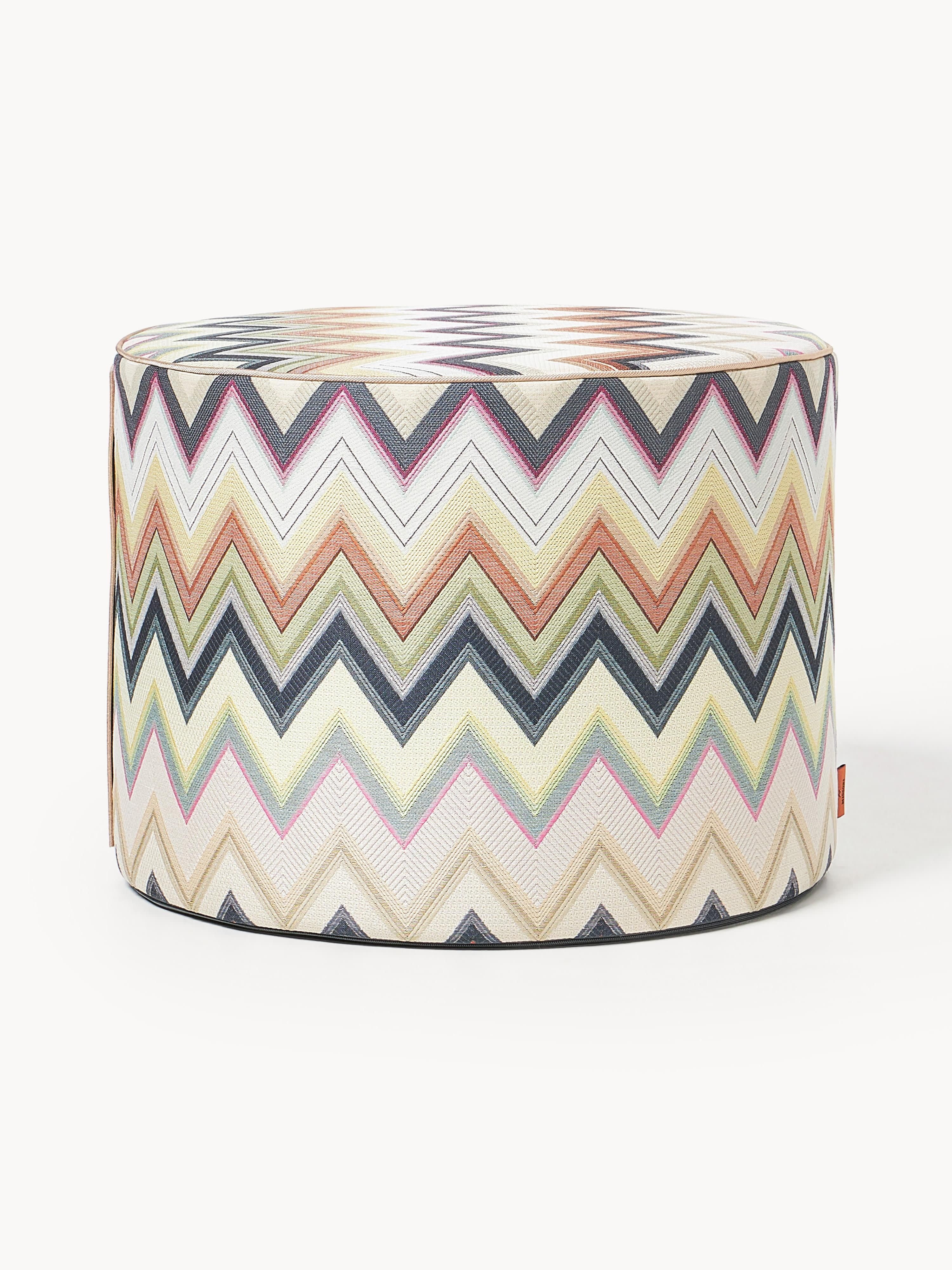 Missoni Pouf Agadir, Colorful, green and beige tones