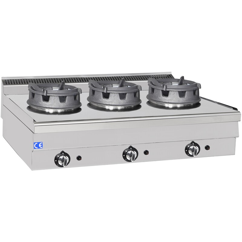 Power gas stove 3x 16 kW 1200 x 700 mm