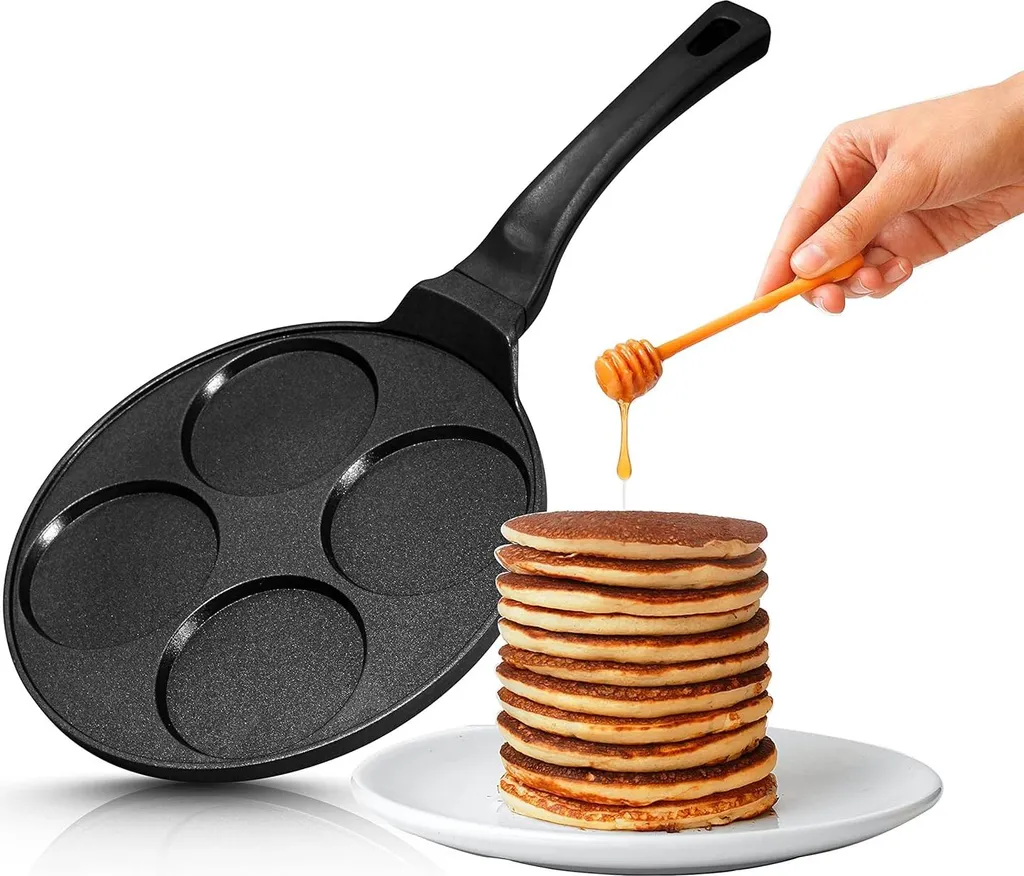 Markenlos Magnificent multifunctional pan for pancakes and eggs with Greblon coating