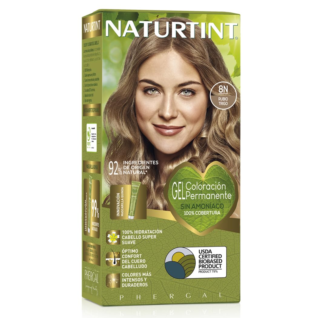 Naturtint Hair Color Oohne Ammonia High Percentage of Natural Ingredients 8N Wheat Germ Blonde 170 ml