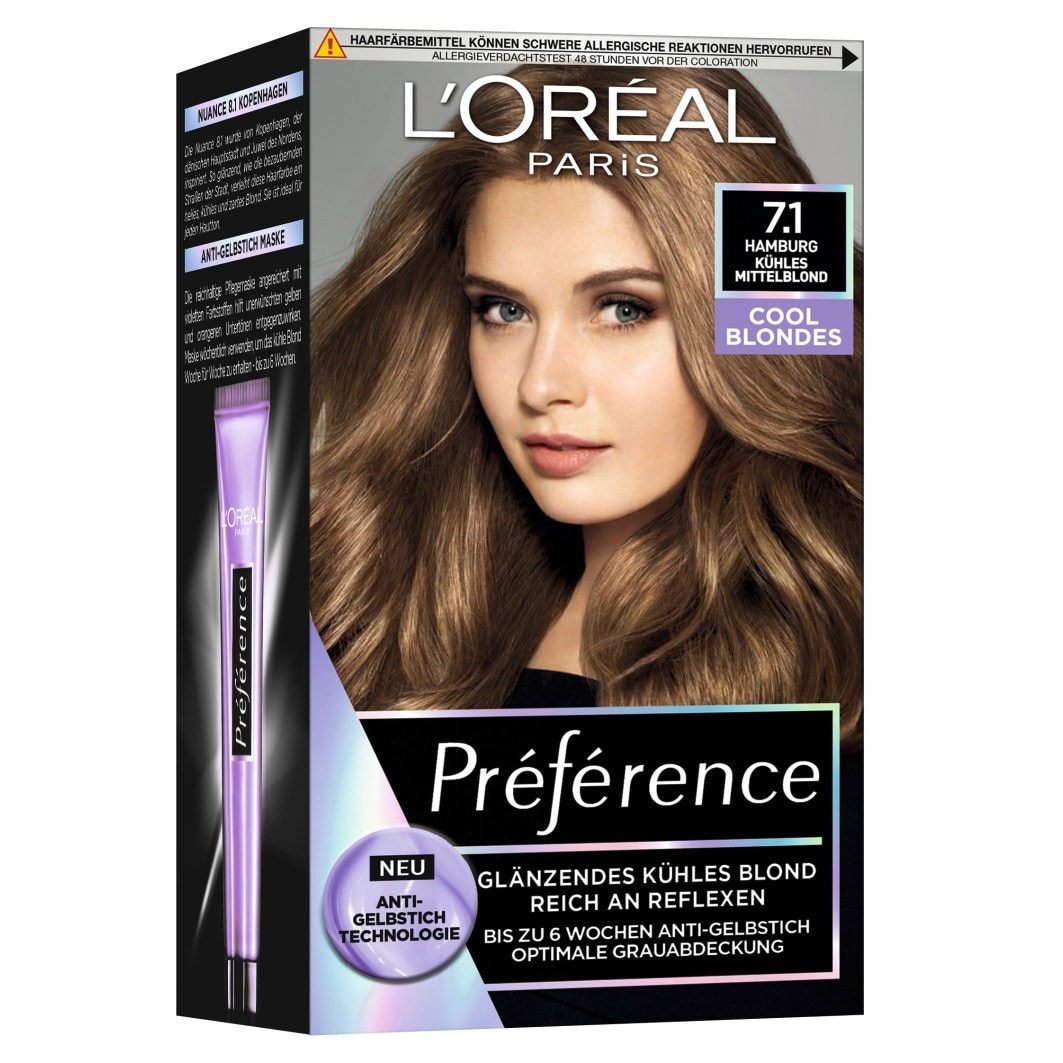 L´Oréal Paris Preference Cool Blondes, Cool Medium Blonde 7.1