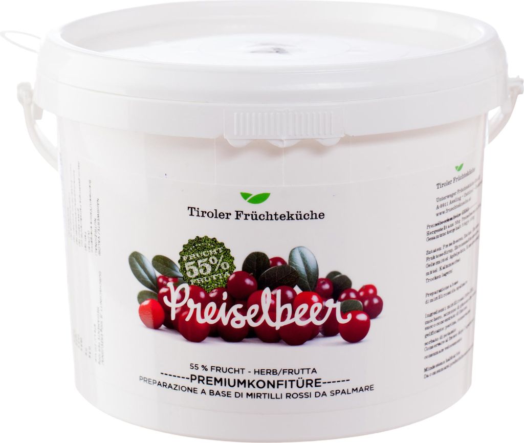 Unterweger Konfitüren UWE Cranberry jam, tart, 55% fat, 2000g, from Unterweger Jams UWE