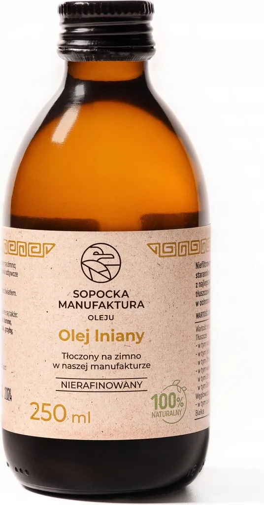 Terragem PREMIUM Flaxseed Oil 250 ml - Cold-pressed - Unrefined Fresh - 100% Natural - Virgin - Flaxseed Oil with Omega-3 - Mill Fresh - Flaxseed Oil