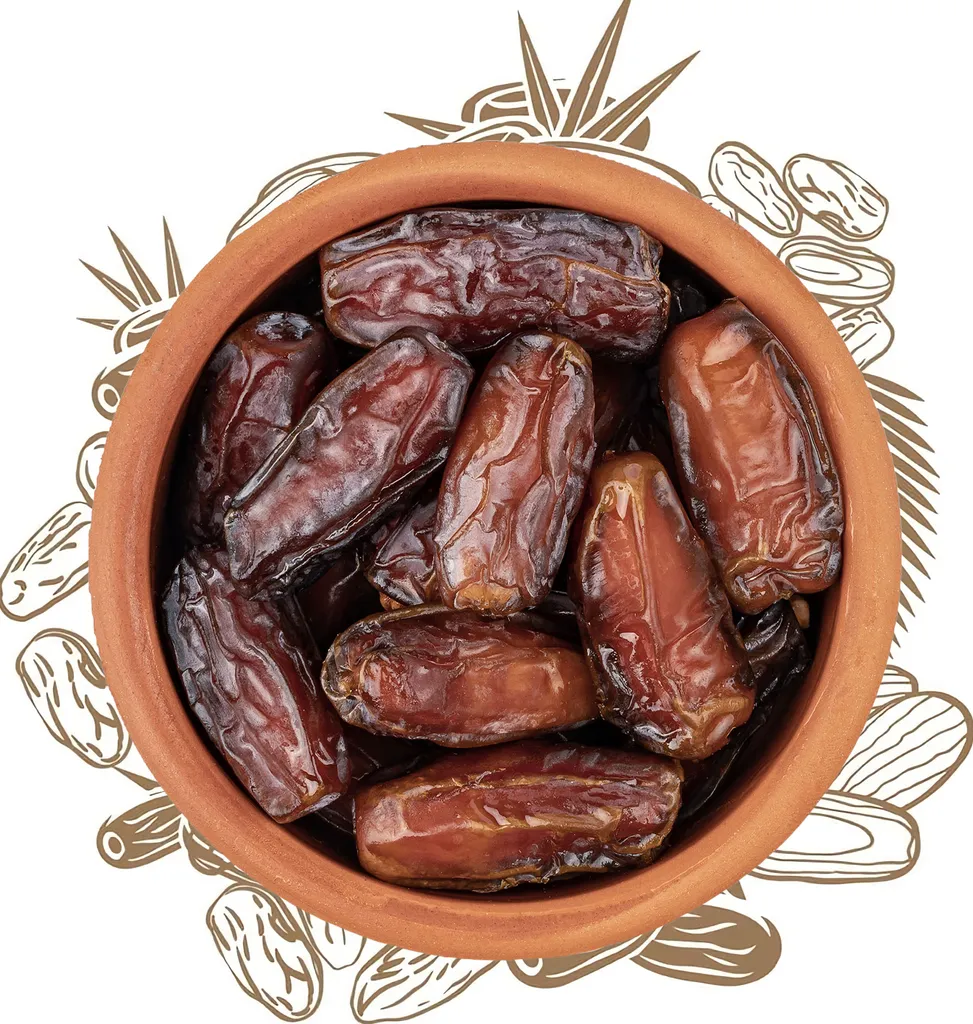 Sunnah-shop Premium Mabroom Dates from Medina 1KG | Healthy candy fruit | Fresh harvest with full-bodied flavor | 100% Natural - NO additives