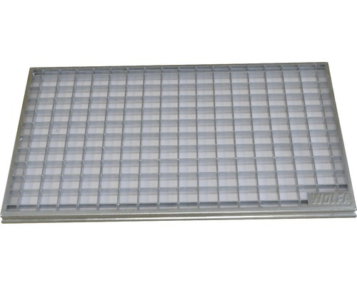 Wolfa press-locked grating for doormat box 60x40 cm (mesh 30x30 mm)