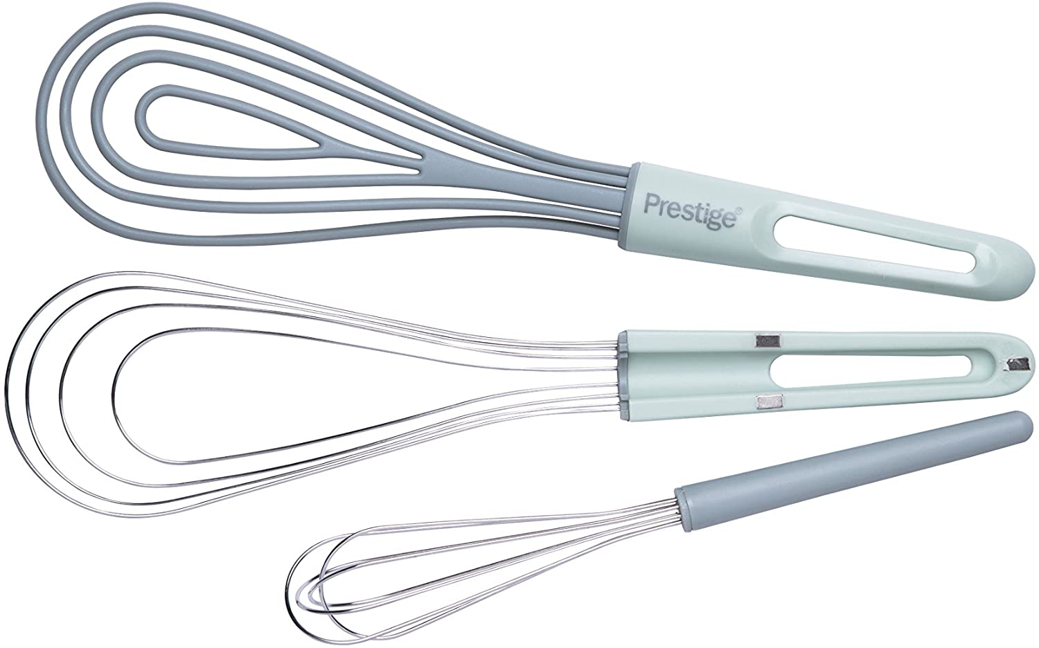 PRESTIGE 47277 Kitchen Hacks 3-in-1 Whisk, Nylon Head, Multi-Colour