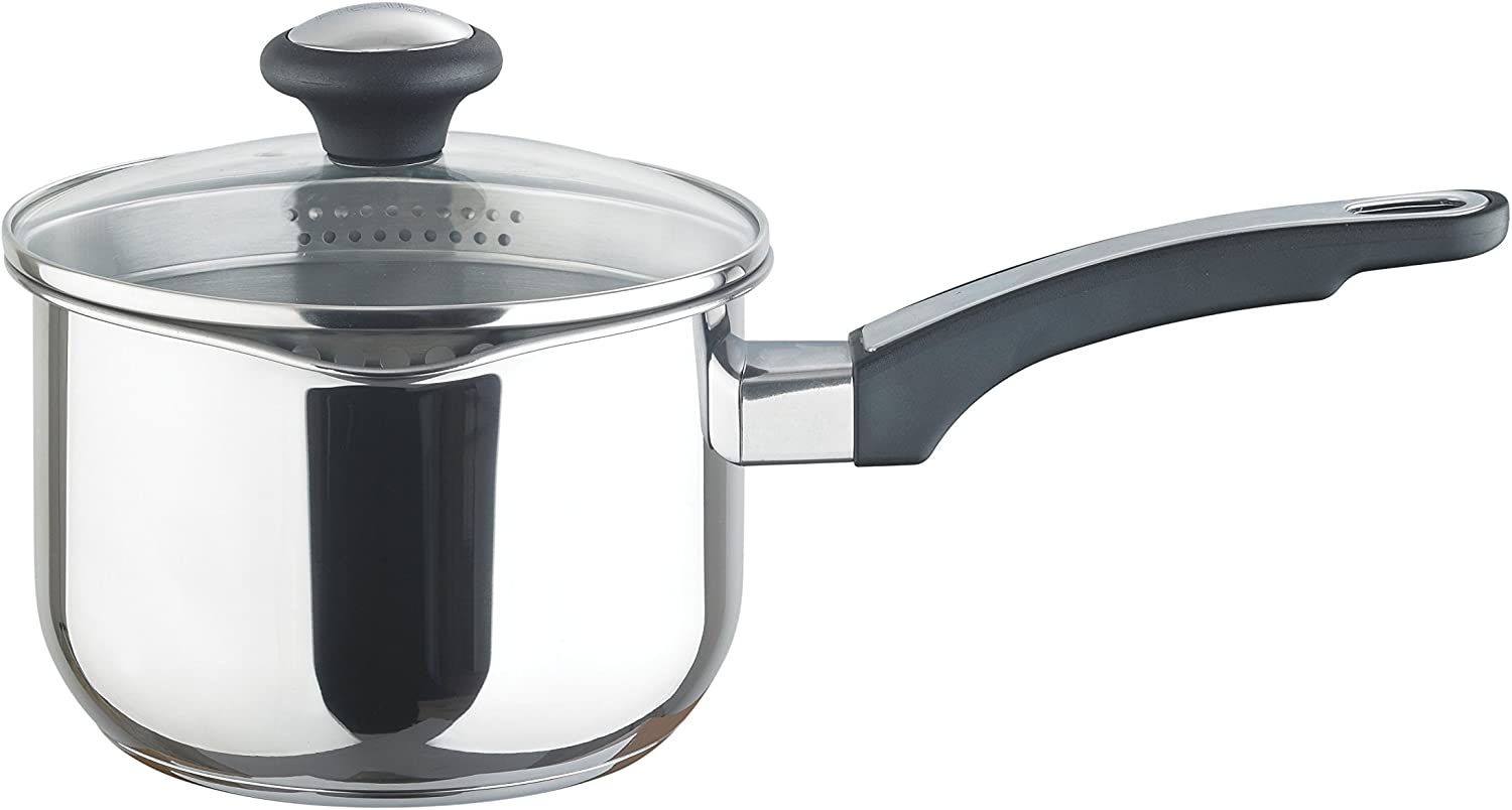 Prestige Everyday Stainless Steel 14 cm pot – Black/Silver, grey, 16 cm