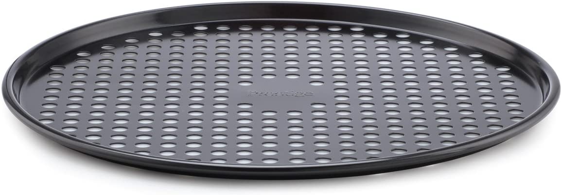 Prestige Inspire Pizza Tray, Steel, Black, 14 Inch