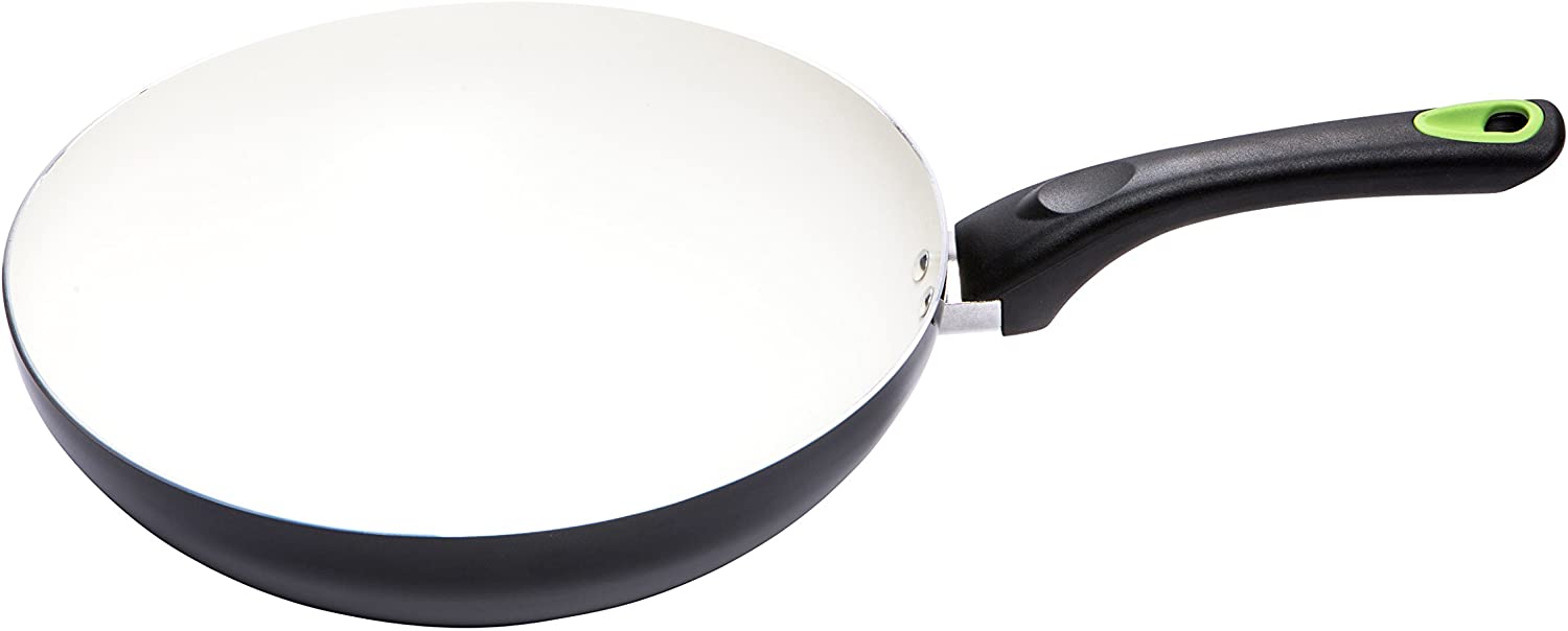 Prestige Pop 28 cm Wok with Green Tab, Black - Multi-Colour