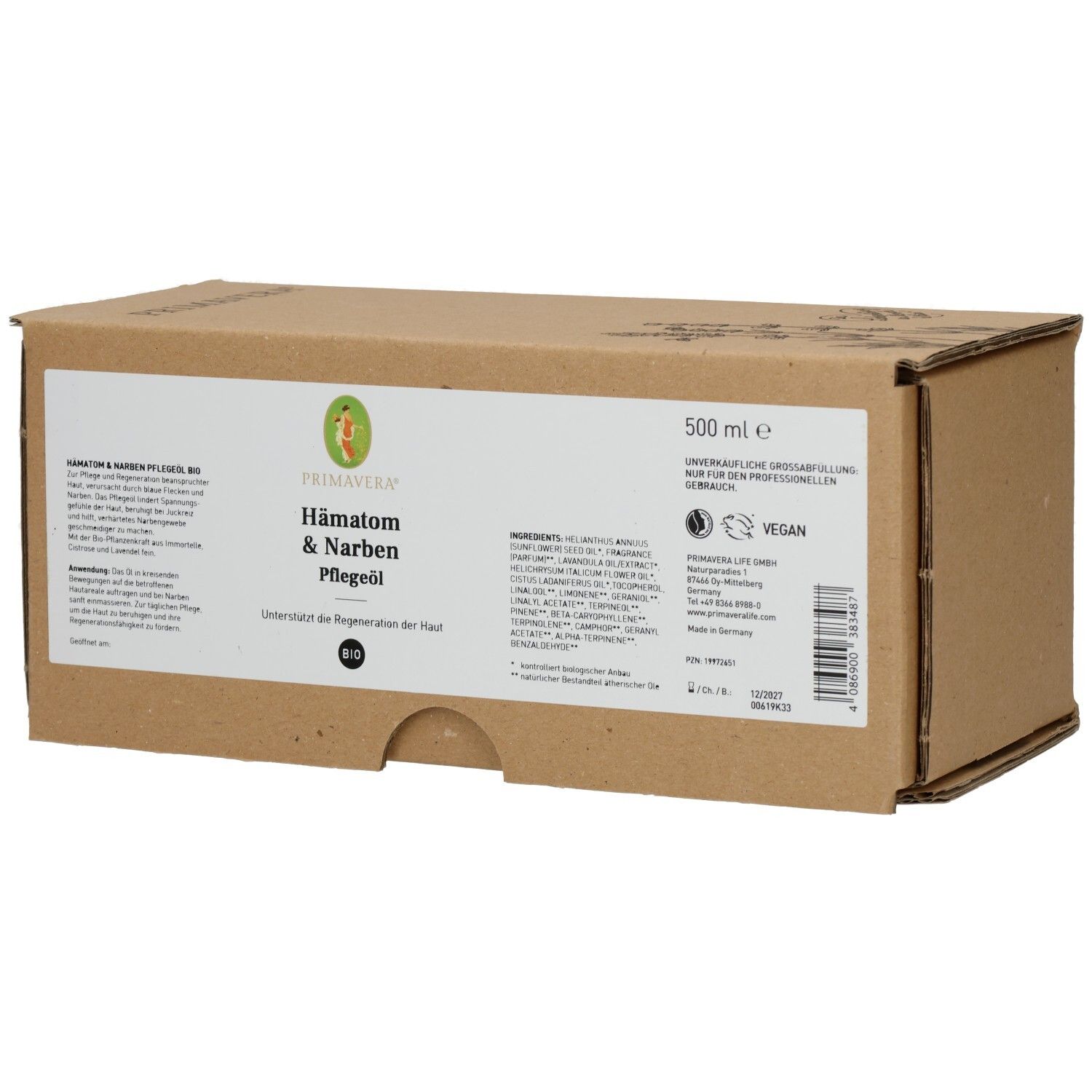 PRIMAVERA® Hematoma & Scar Care Oil organic, 500 ml