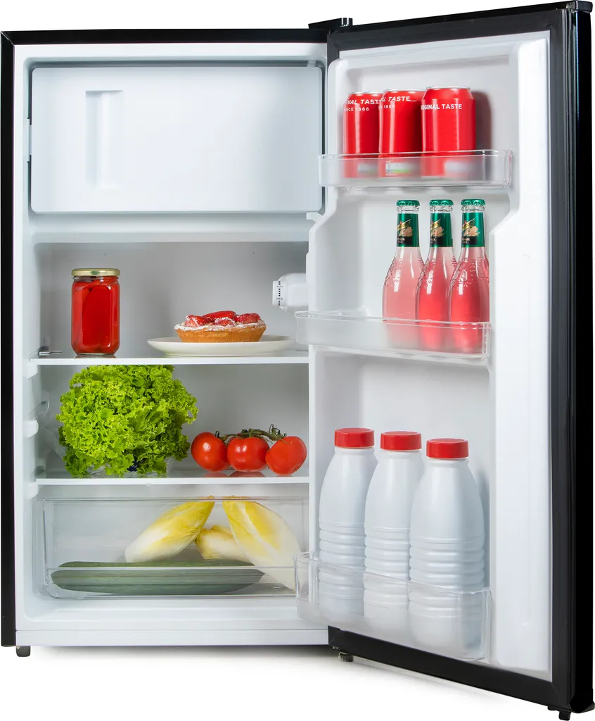PRIMO PR145FR Tabletop Refrigerator with Freezer Compartment - 80 Liter Capacity - Black - - Freestanding Tabletop Refrigerator - Refrigerator with Freezer Compartment